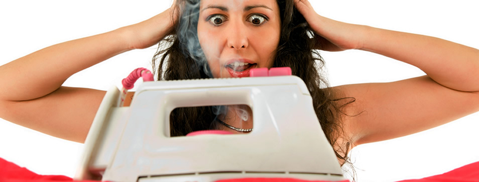 Ferro de engomar avariado